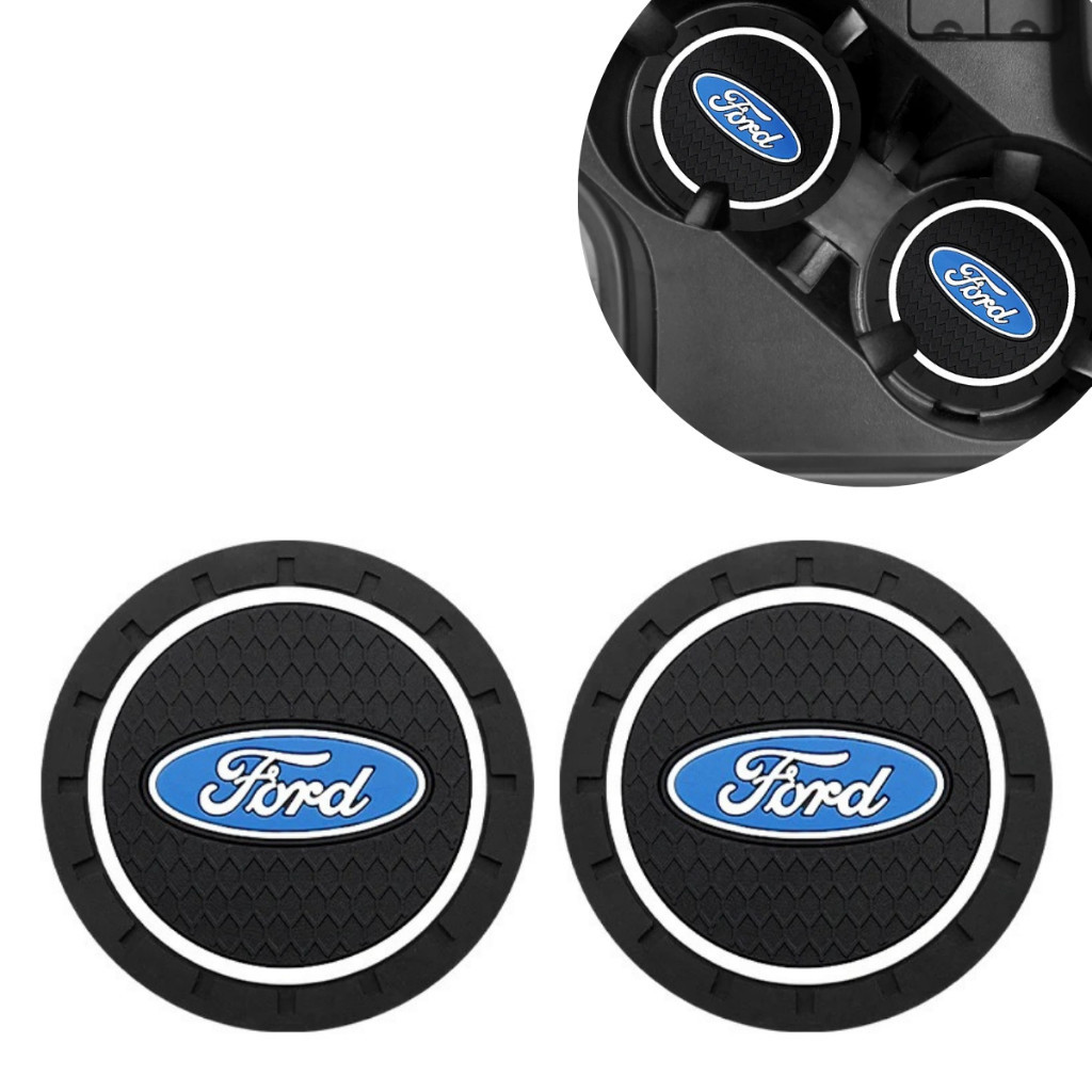 Acessórios para Ford Ka Ranger Focus Ecosport New Fiesta Fusion Tapete protetor porta-copos automotivo em Oferta na Shopee