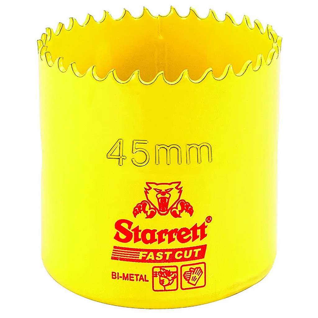 Serra Copo Fast Cut 45mm Starrett Bi-Metal FCH045M-G em Oferta na Shopee