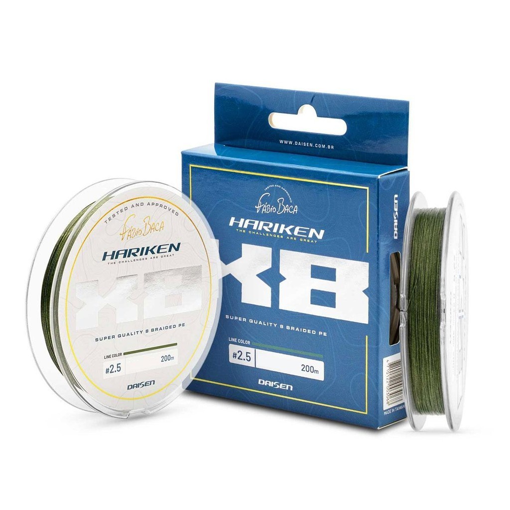 Linha Multifilamento Hariken 8x PE 200m Verde - Daisen