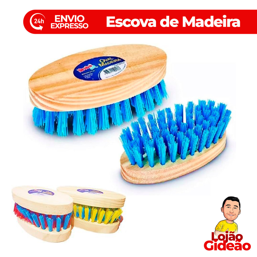 Escova Oval Lavar Roupas Escovinha De Roupa Em Madeira Pia Banheiro De Limpesa