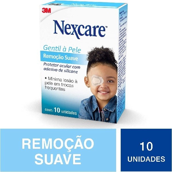 Protetor Ocular Nexcare Infantil Remoção Suave 10 Unidades em Oferta na Shopee