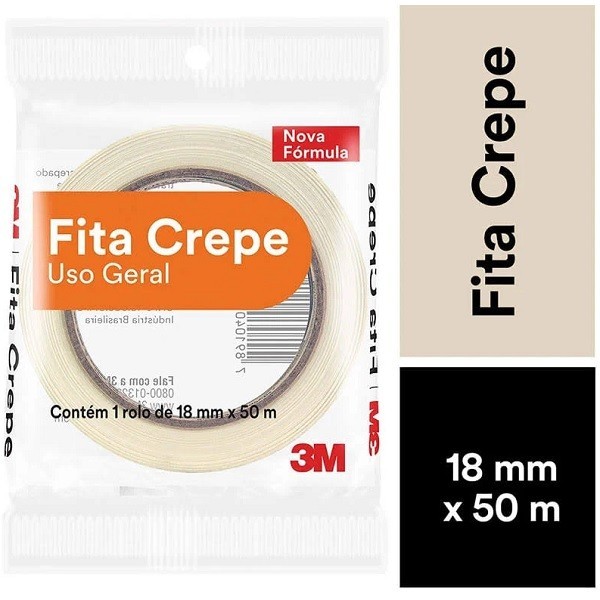 Fita Crepe 18MM X 50M 3M Unidade - Stationery