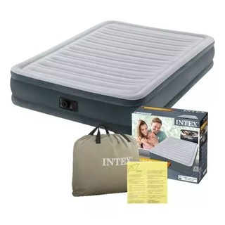 Colchão Inflável Intex Casal Queen Comfort C/ Bomba Elétrica em Oferta na Shopee