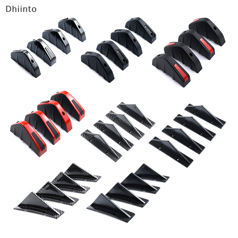 [Dhiint] 1Set Universal Carro Modificado Difusor De Pára-Choques Traseiro Abs Acessórios Anti-Colisão Para Carros Em