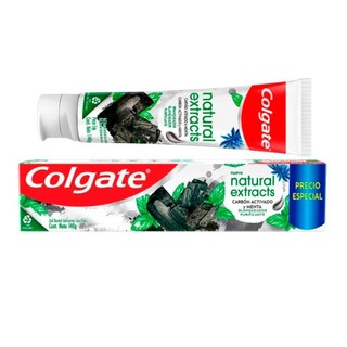 COLGATE CREME DENTAL NATURAL EXTRACTS CARVÃO ATIVADO SABOR MENTA COM 140G em Oferta na Shopee