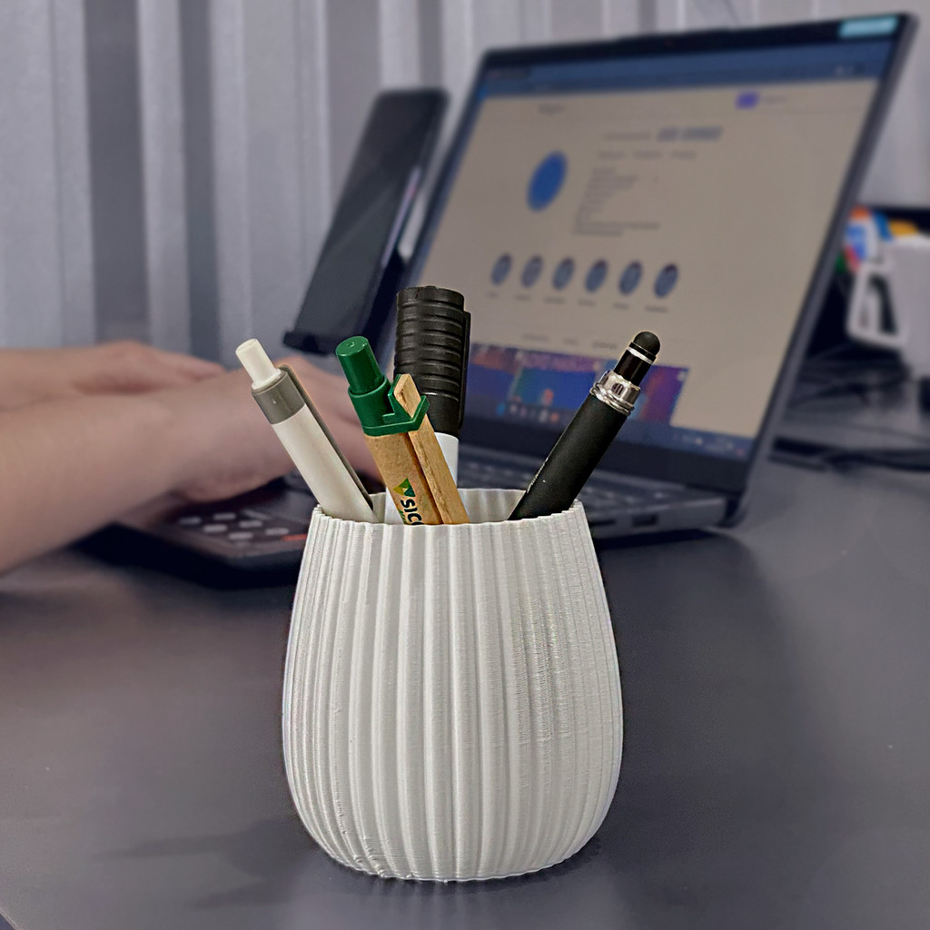 Porta Objetos Criativo Linhas Verticais para Escritorio Casa Organizador de Mesa