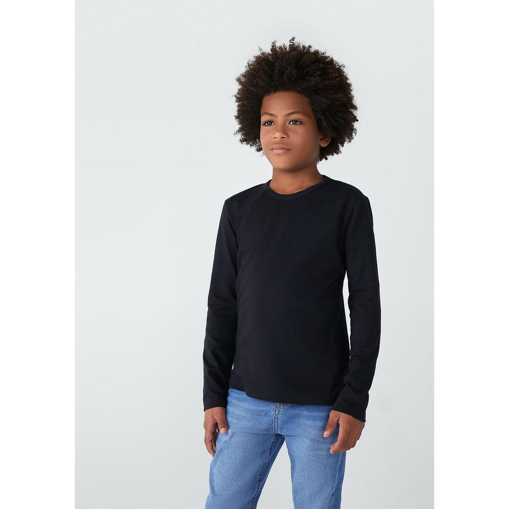 Camiseta Básica Infantil Unissex Manga Longa Hering Kids em Oferta na Shopee