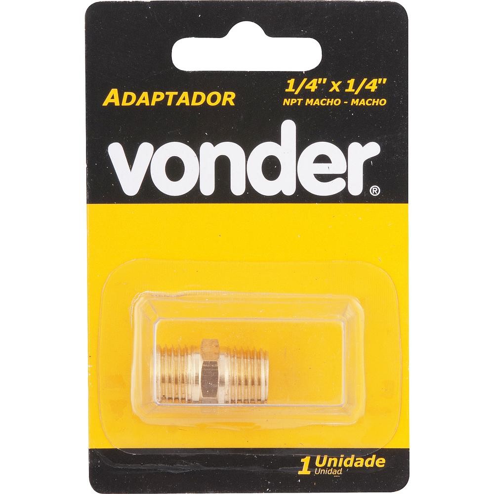 Adaptador Niple 1/4x1/4 Npt Latão Macho/macho Vonder em Oferta na Shopee