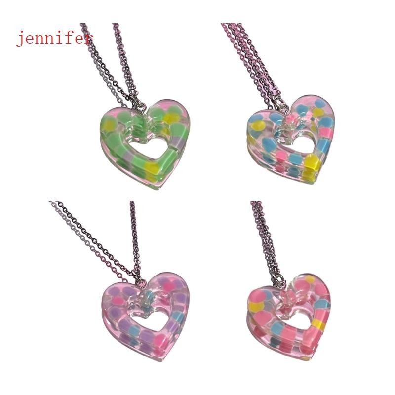 jennifer Heart Pendant Necklace Coração Oco Gargantilha Corrente De Clavícula Para Meninas Judeu Casamento