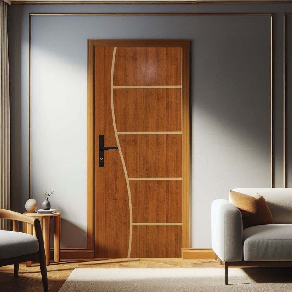 Folha de Porta de Madeira 210x80x3,5cm Duraplac Mogno em Oferta na Shopee