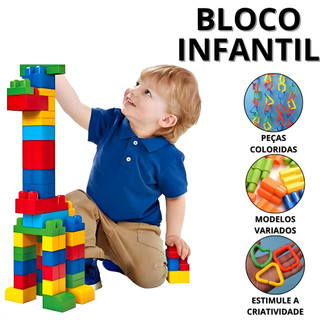 Blocos de Montar Grande infantil Brinquedos Criativos Para Crianças Brinquedo Construção Bloco