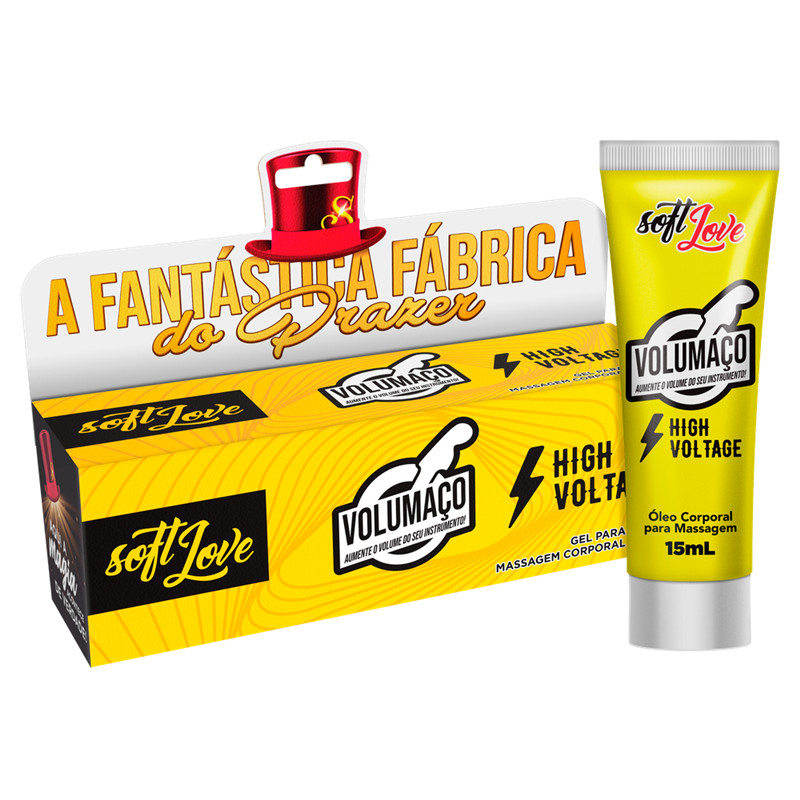 Gel Excitante Masculino com Efeito Eletrizante - Soft Love Volumaço High Voltage | 15ml em Oferta na Shopee