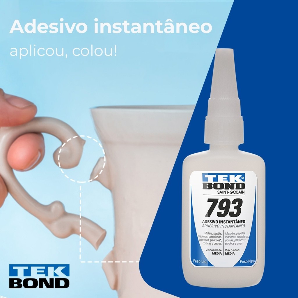 Cola Instantânea Tekbond 793 40g- Média Viscosidade - 2 Und · foto 2