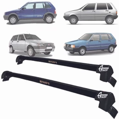 Rack Teto Aluminio Prime Fiat Uno 84 até 13 4pts Preto PR111