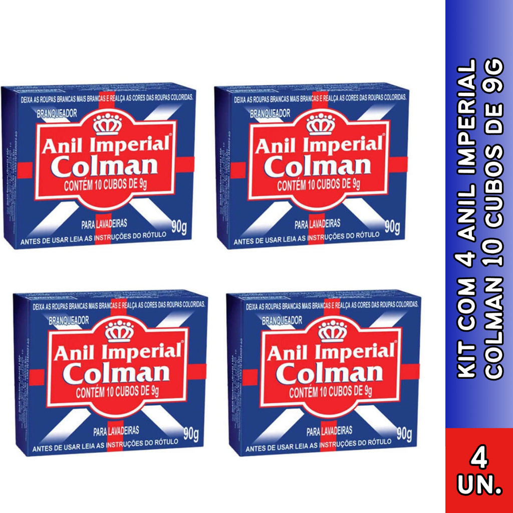Kit de Anil Colman Imperial Caixa Com 10 Cubos 9g (2 ou 4 unids) em Oferta na Shopee