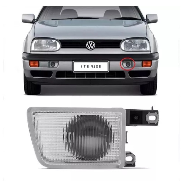 Farol Milha Golf Mexicano Gti Glx 93 94 95 96 97 98 Auxiliar