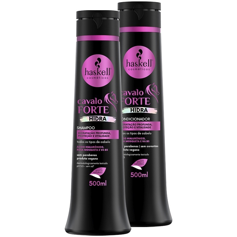 Kit Haskell Cavalo Forte Hidra Shampoo e Condicionador 500ml