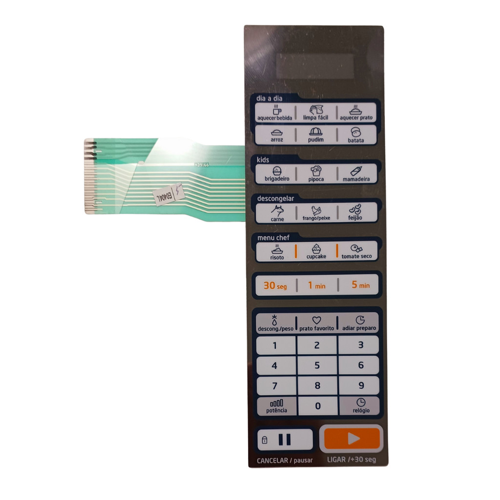 MEMBRANA PAINEL COMANDO MICRO ONDAS MIDEA 17170000A00168