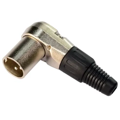 Plug Conector Canon XLR 90 Graus em L Macho - Custom - CS903