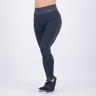 Calça Legging Selene Sem Costura Preta Mescla em Oferta na Shopee