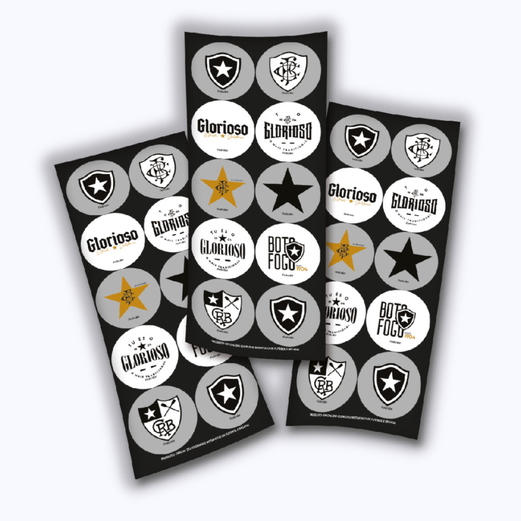 30 ~150 ADESIVO BOTAFOGO OFICIAL  REDONDO FESTCOLOR em Oferta na Shopee
