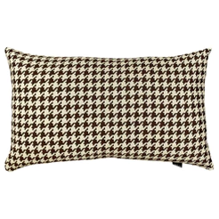 Almofada Retangular Jacquard Pied de Poule 30x50cm Marrom