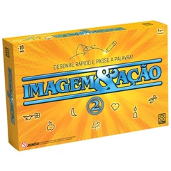 JOGO IMAGEM E AÇÃO 2 GROW BRINQUEDO MESA DIVERSÃO DESENHAR TABULEIRO PALAVRA ADVINHA PERGUNTA CARTAS