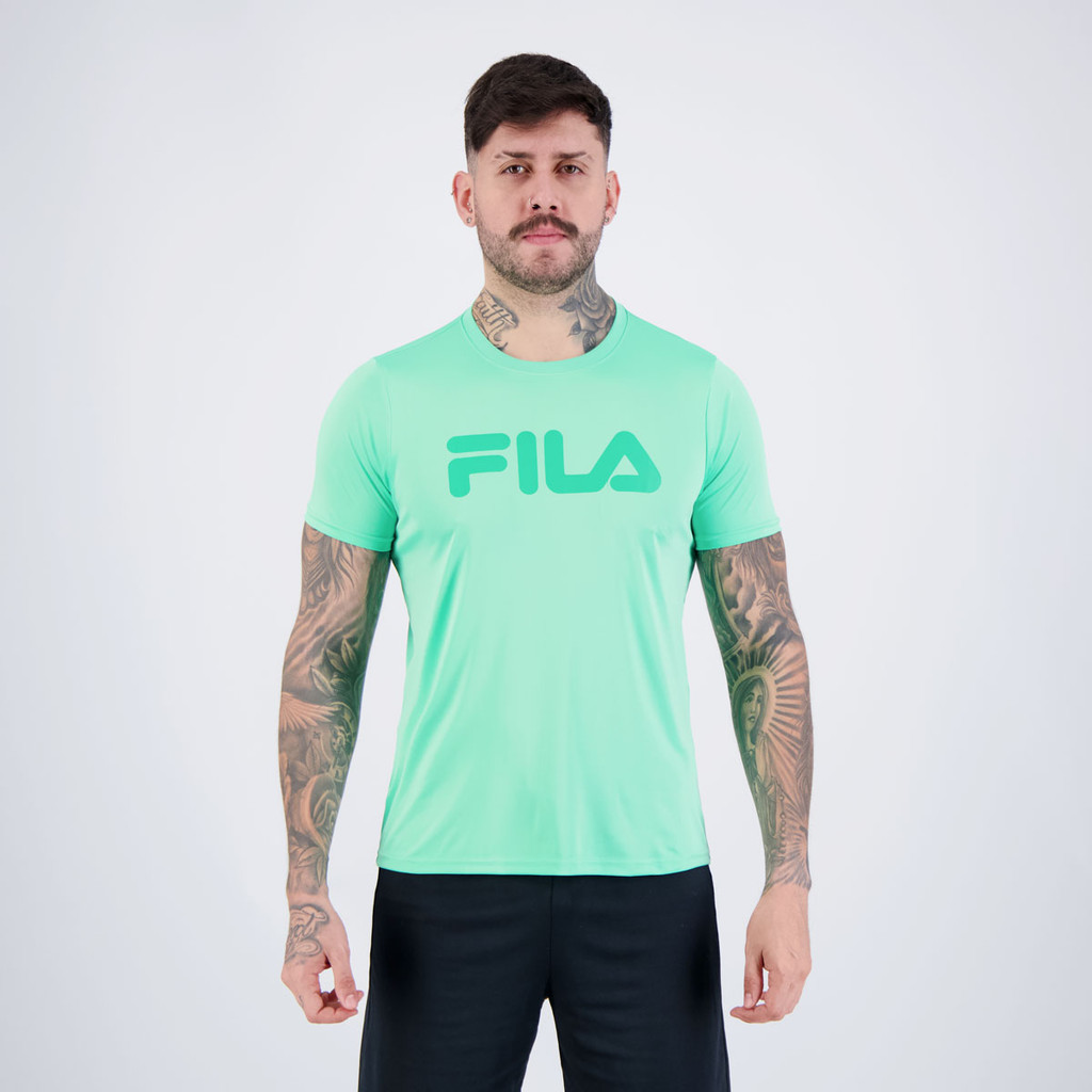 Camiseta Fila Basic Sports II Polygin Verde Claro - Men Clothes