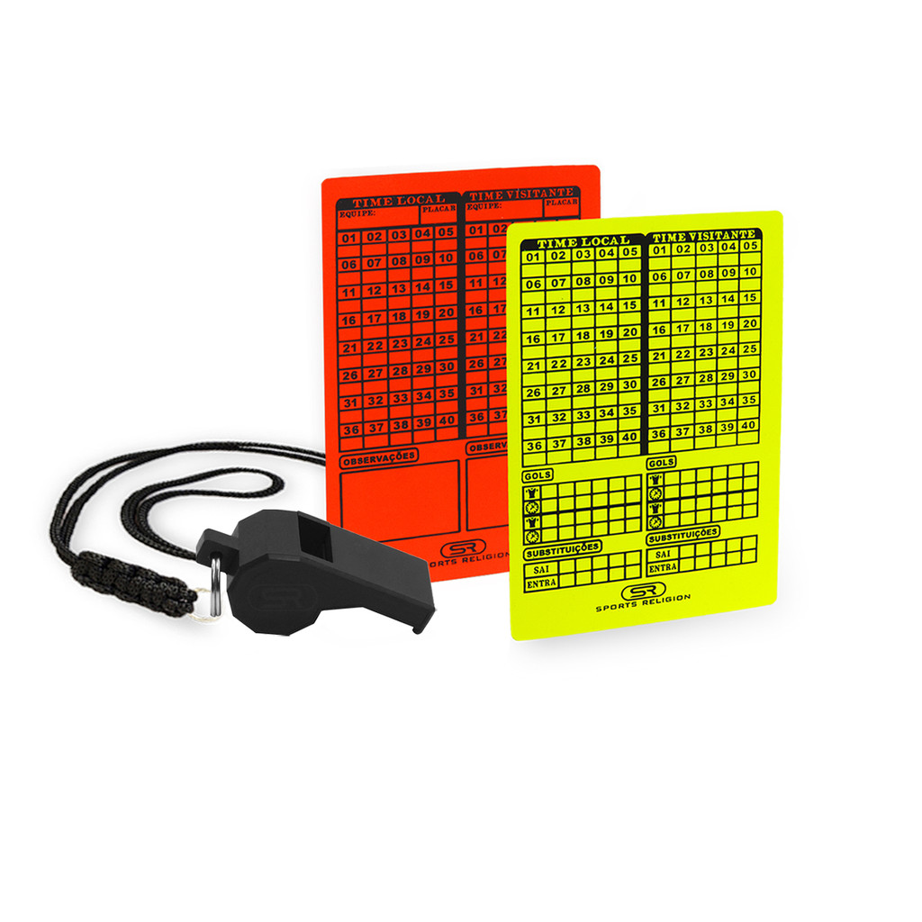 Cartão Arbitro Futebol + Apito com Cordão Sports Religion