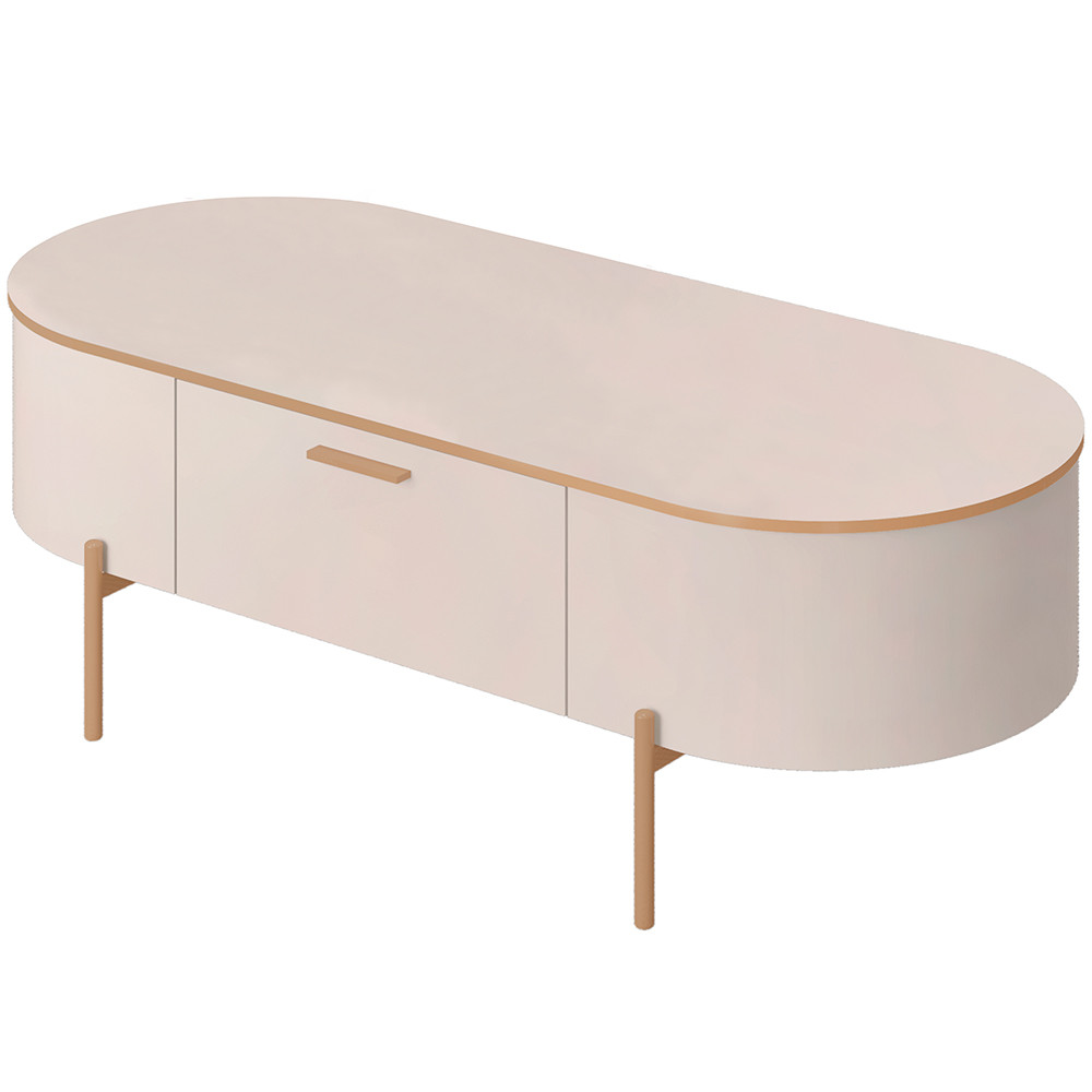 Mesa De Centro Decorativa Sala de Estar Orgânico Giverny D05 Off White - Lyam Decor - Home & Living