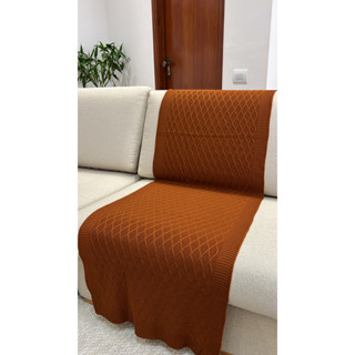 Peseira Manta Tricot Sala Cama Solteiro Sofá 160x60cm Veneza em Oferta na Shopee