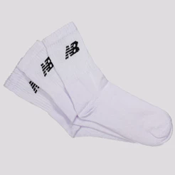 Meia New Balance Cano Longo 3 Pares Branca