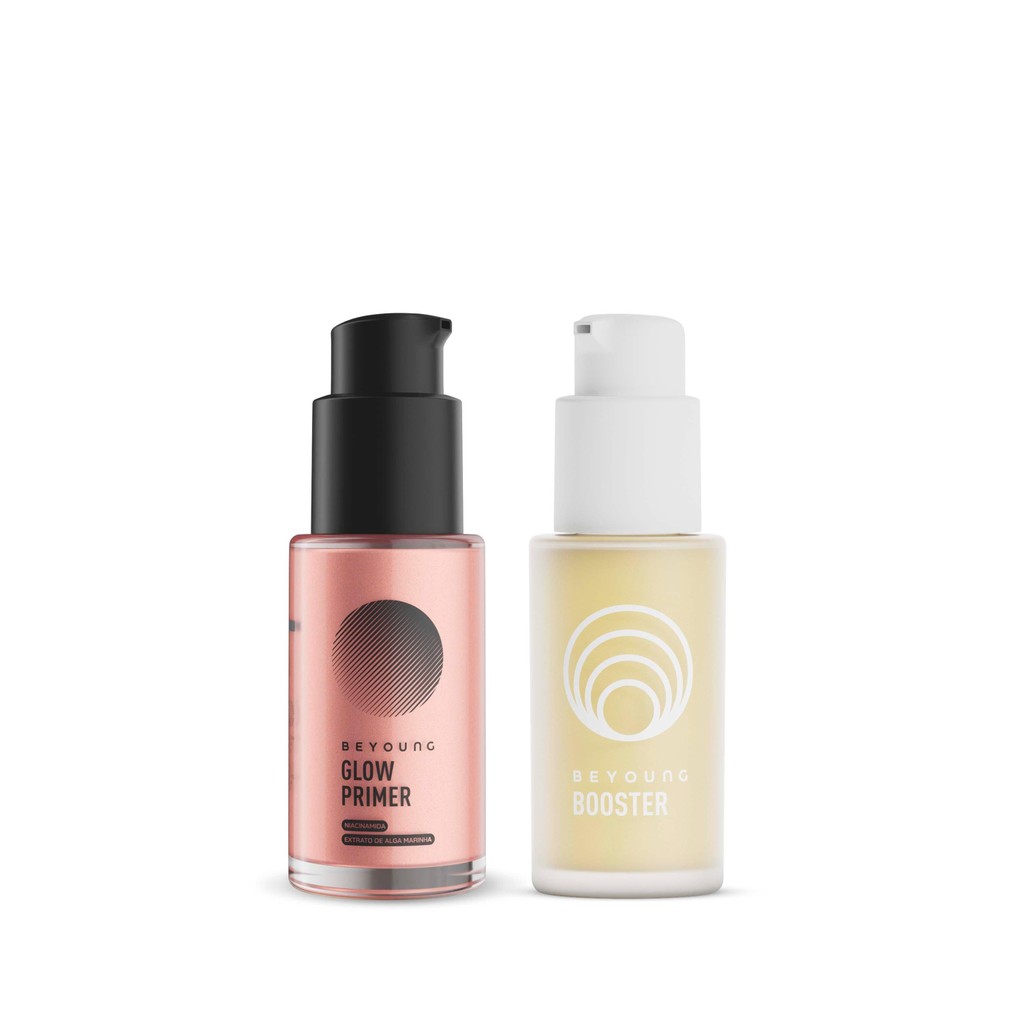 Kit Beyoung Dupla Especial 1 Booster e 1 Glow Primer Rose em Oferta na Shopee