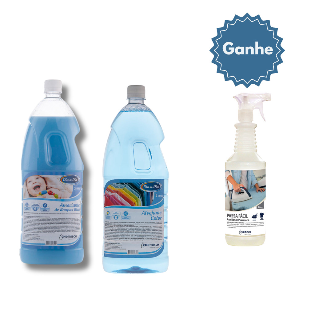 Amaciante E Alvejante Combo 4L Rende Mais Econômico Kit Completo