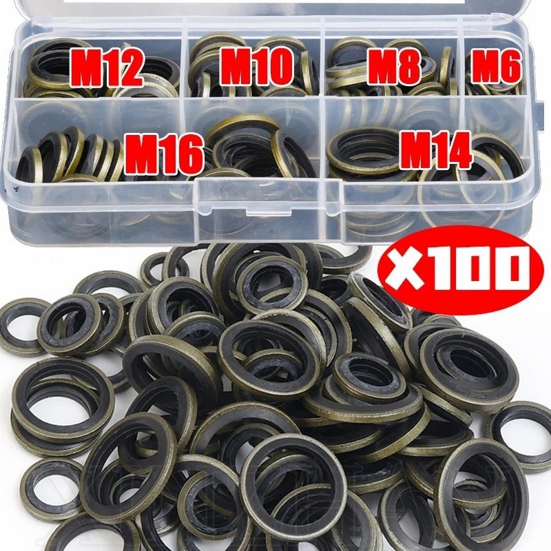 [Entrega Rápida] 100 Pcs Fixadores De Junta De Vedação Colados-Acessórios De Reparo De Automóveis-Arruela De Borracha De