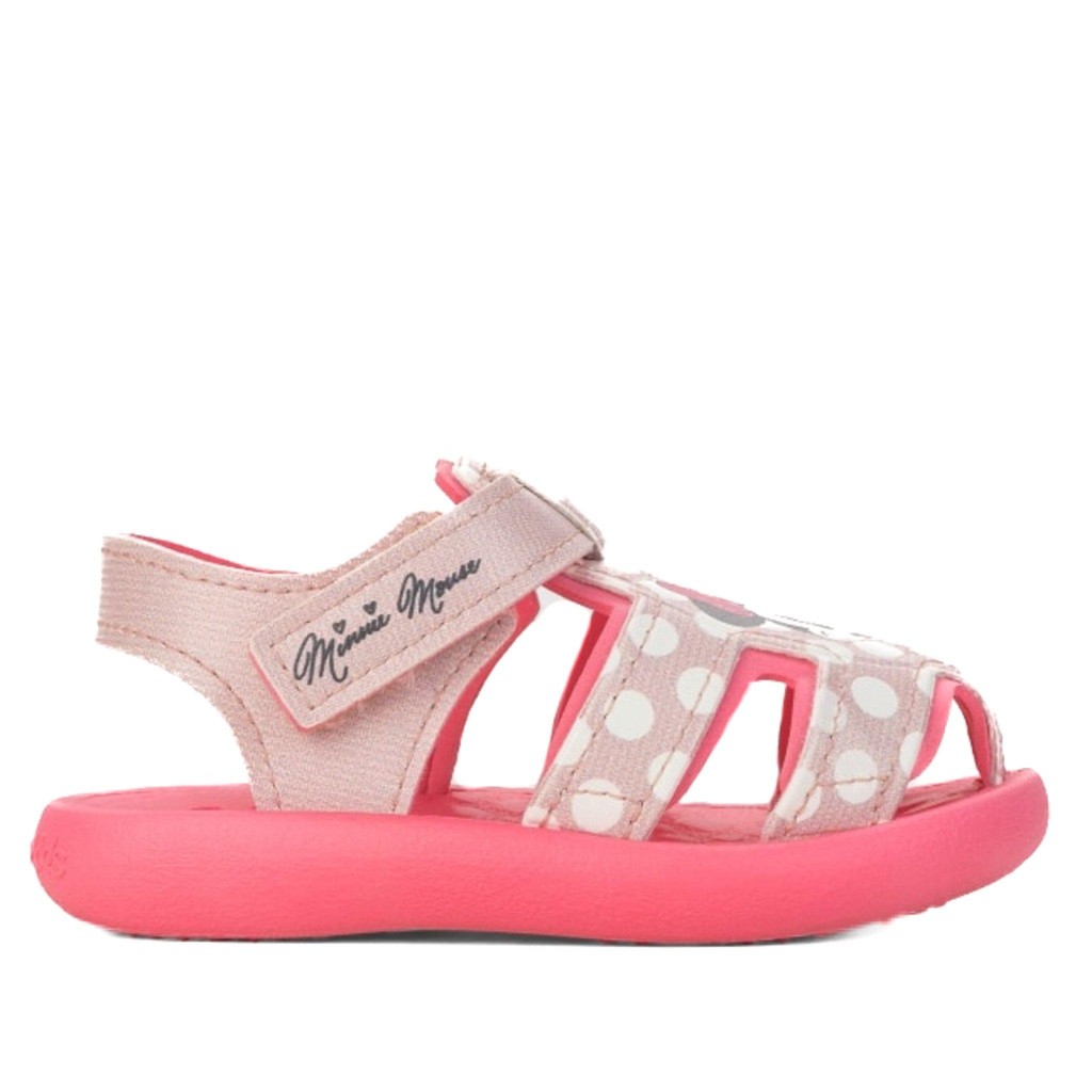 Sandália Infantil Menina Grendene Minnie 23157 Rosa Branco