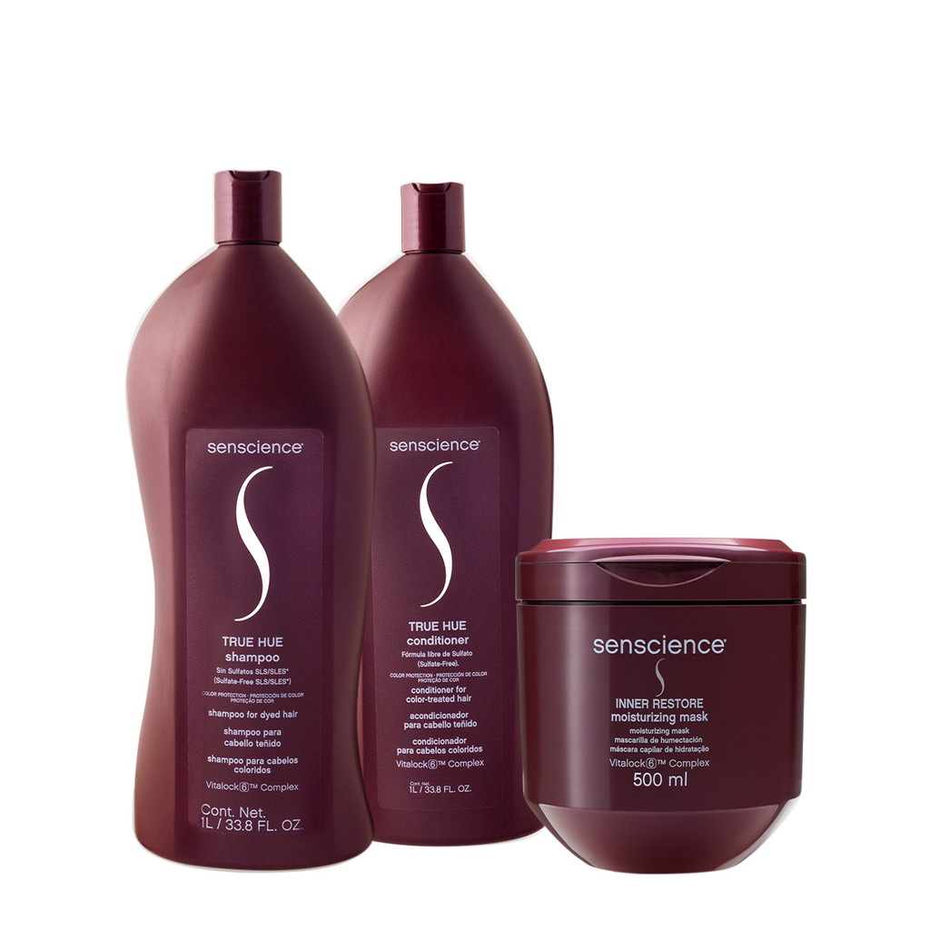 Kit Senscience True Hue Inner Restore Salon Total (3 produtos) em Oferta na Shopee