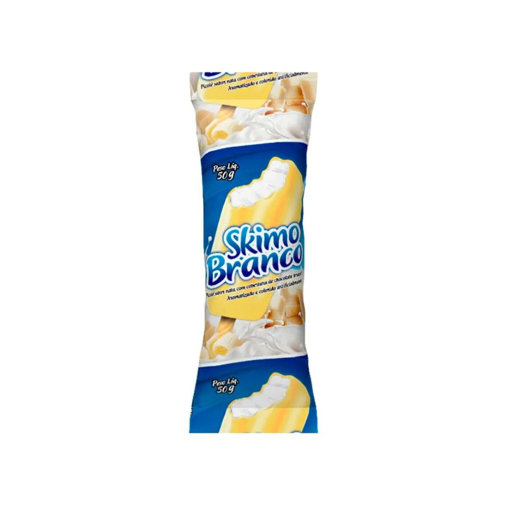 SAQUINHO PICOLE SKIMO BRANCO C/ 250 GRAMAS