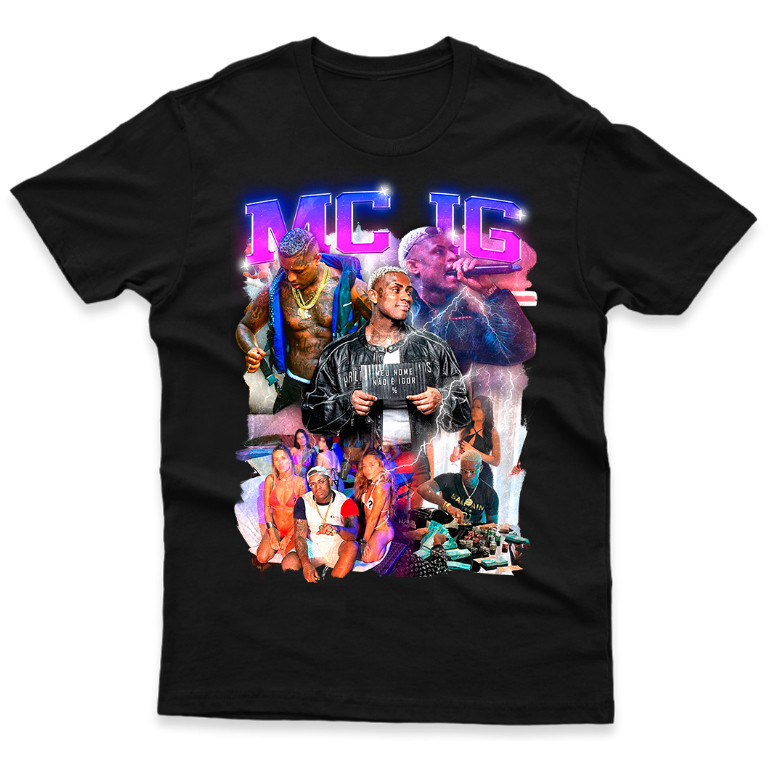 Camiseta Premium Mc Ig Funk 100% Algodão Nínguem Ta Puro Envio Rápido Igor Guilherme TrendBox Mania