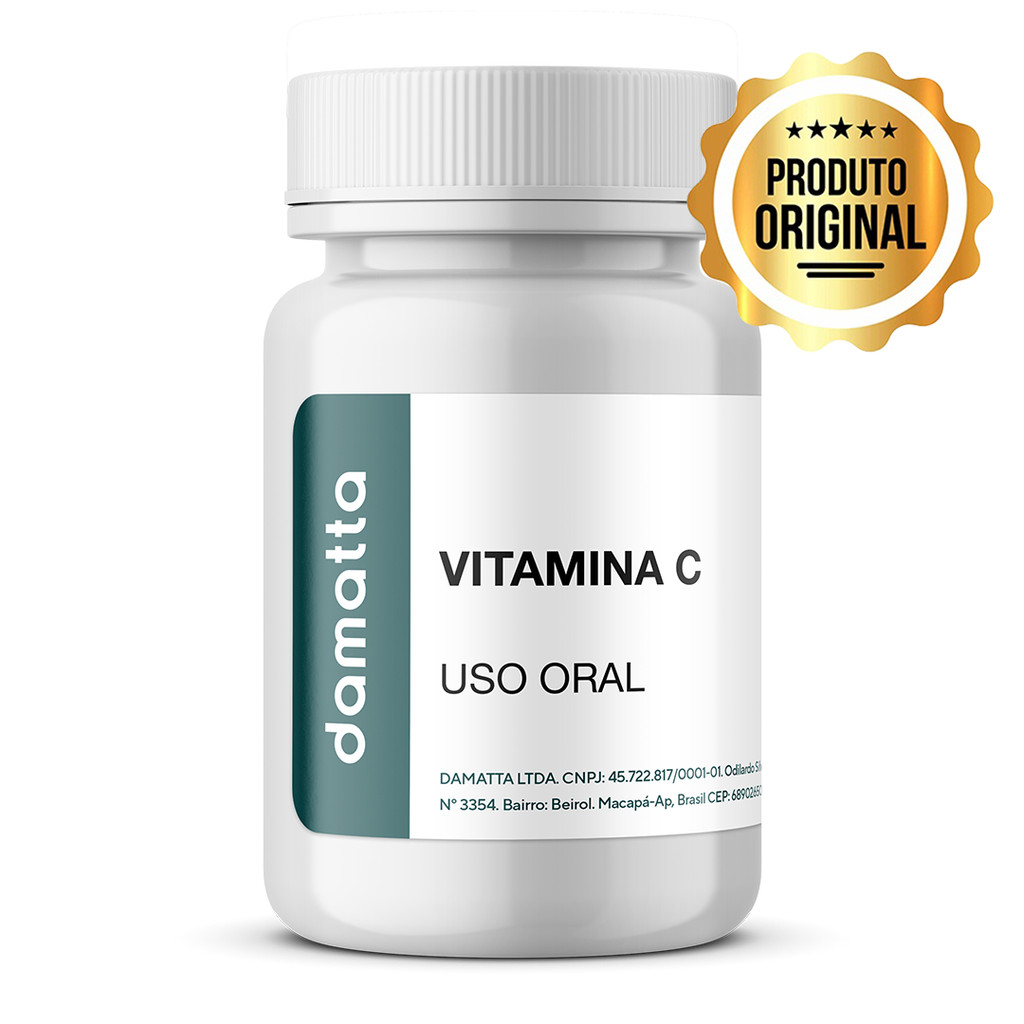 Vitamina C 500mg 90 Cápsulas Imunidade, Antioxidante e Energia – Damatta