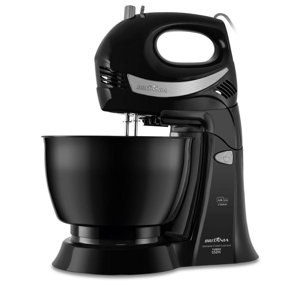 Batedeira Britânia Diamante Preta 550W 4,3L 110V