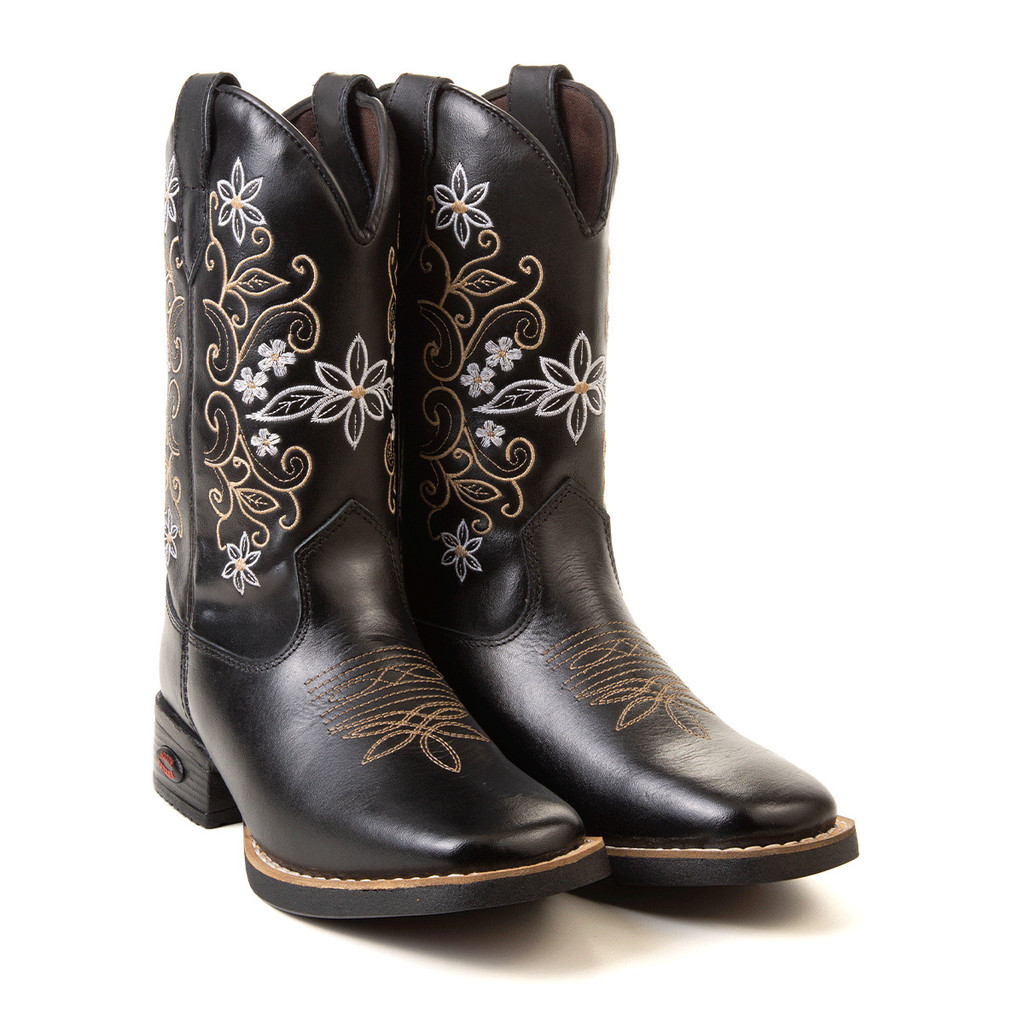 Bota Texana Feminina Confortável Country Cores Couro Legítimo Cano Médio Confort Durabilidade Estilo em Oferta na Shopee