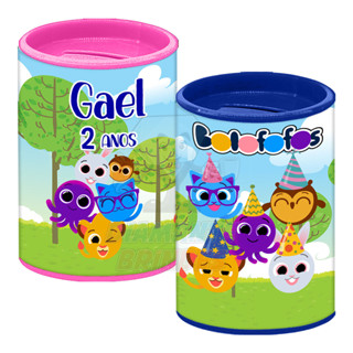 Cofrinho Personalizado Bolofofos Lembrancinha Aniversário Festa Bolofofo Infantil Cofre Envio Rápido em Oferta na Shopee