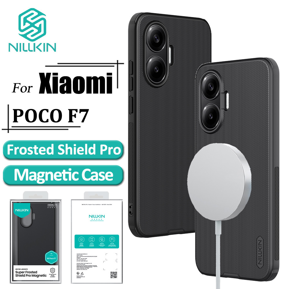 Nillkin Super Frosted Shield Pro Capa Magnética Para Xiaomi Poco F7 De Telefone Ultrafina Fosca TPU + Traseira PC em Oferta na Shopee