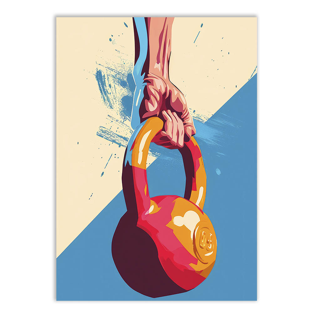 Placa Decorativa Academia Kettlebell Musculacao Treino Decoração Poster Quarto Sala