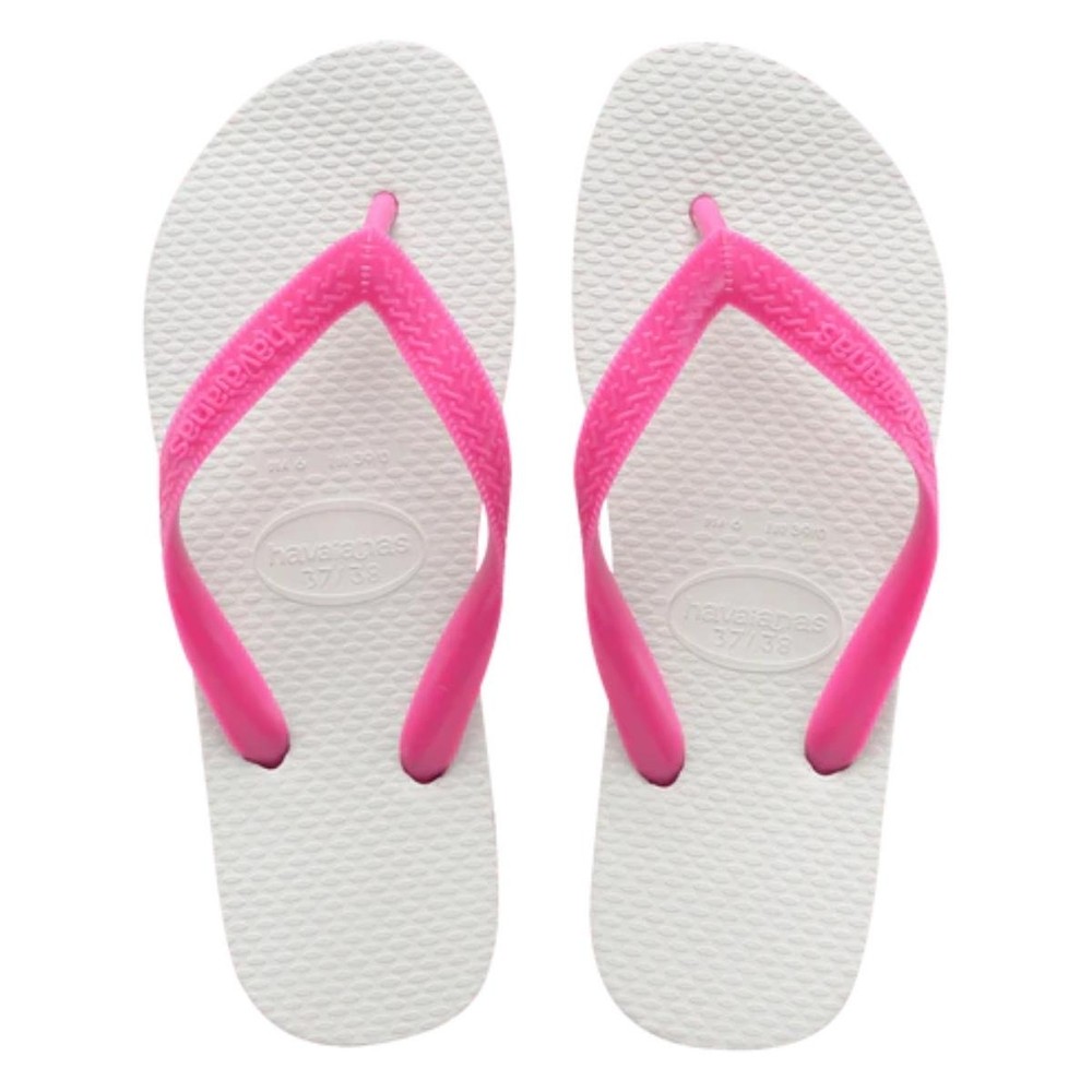 Chinelo Havaianas Tradicional - Branco e Rosa em Oferta na Shopee