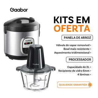 [Venda em conjunto] Gaabor 1L Rice Cooker RC20M + Processador Multislice 2L MG-15M02A