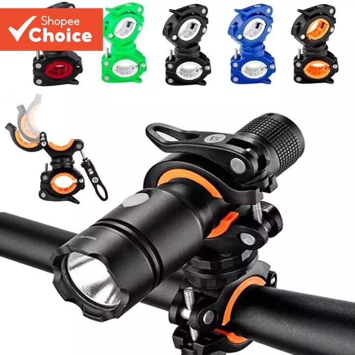 ESLNF 360 ° Rotação Ciclismo Clipe Braçadeira Lanterna Montar Titular Universal Bicicleta LED Luz Tocha Montagem