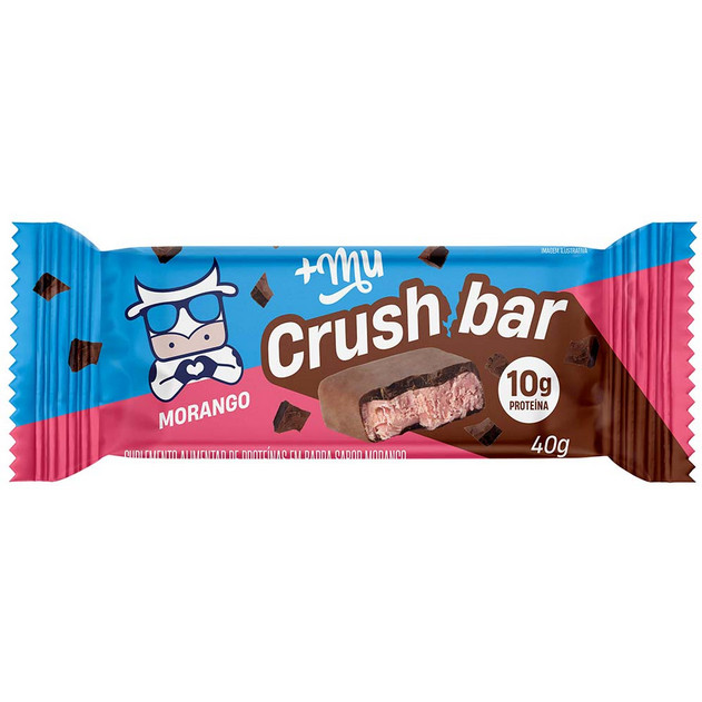 Barra Proteica Crushbar Morango 40g +Mu em Oferta na Shopee