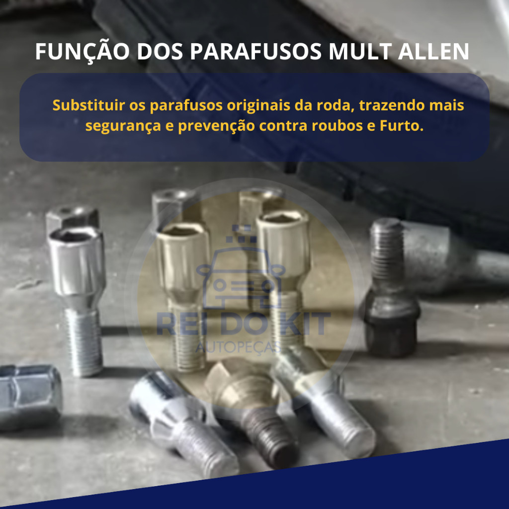 16 Parafuso Roda Liga Leve Multi Allen 12x1,25 Palio Seina Uno Doblo Srada bravo punto linea cronos mobi fiorino